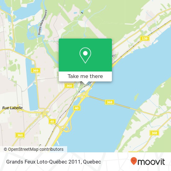Grands Feux Loto-Québec 2011 map