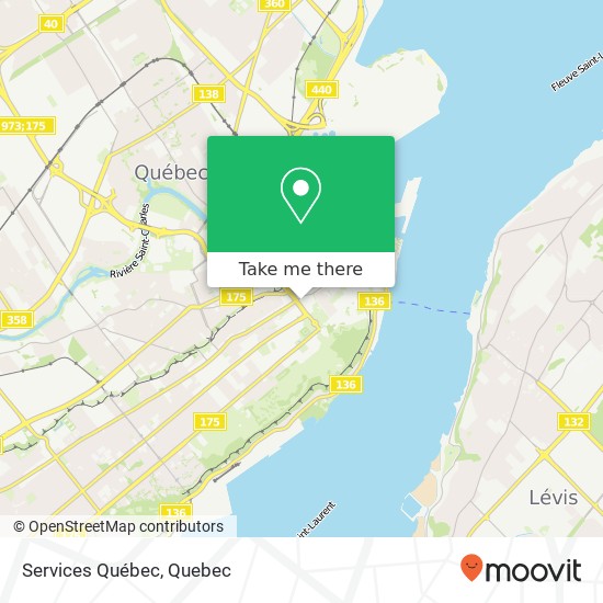 Services Québec map
