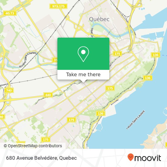 680 Avenue Belvédère map