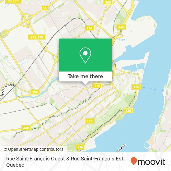 Rue Saint-François Ouest & Rue Saint-François Est map