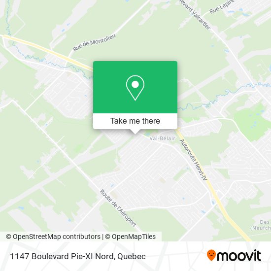 1147 Boulevard Pie-XI Nord map
