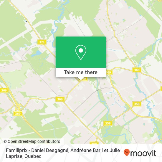 Familiprix - Daniel Desgagné, Andréane Baril et Julie Laprise map