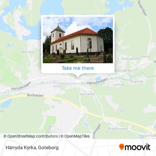 How to get to Härryda Kyrka in Härryda by Bus or Light Rail