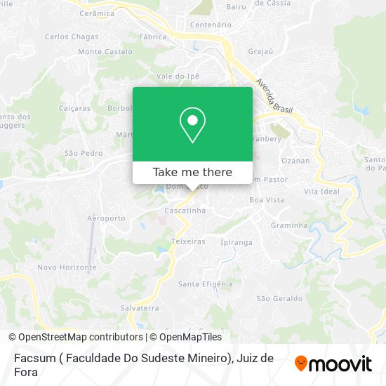 Facsum ( Faculdade Do Sudeste Mineiro) map