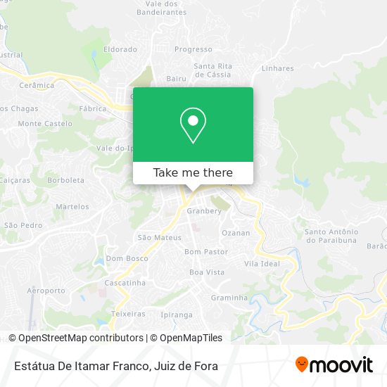 Mapa Estátua De Itamar Franco