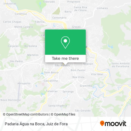 Padaria Água na Boca map