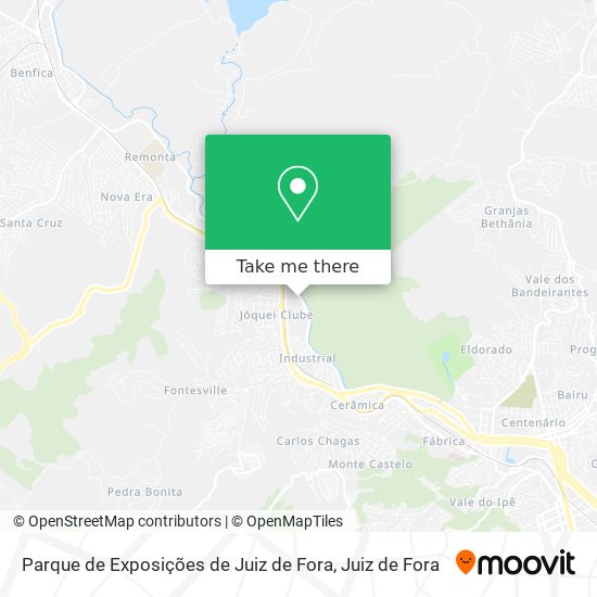 Mapa Parque de Exposições de Juiz de Fora