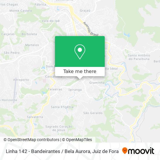 Linha 142 - Bandeirantes / Bela Aurora map