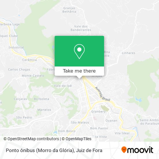 Mapa Ponto ônibus (Morro da Glória)