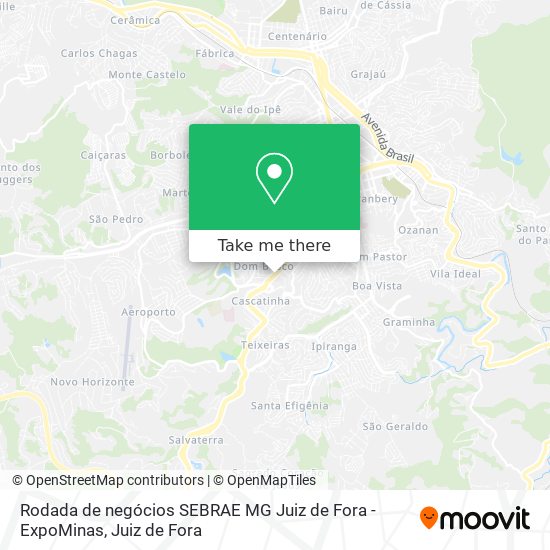 Rodada de negócios SEBRAE MG  Juiz de Fora - ExpoMinas map