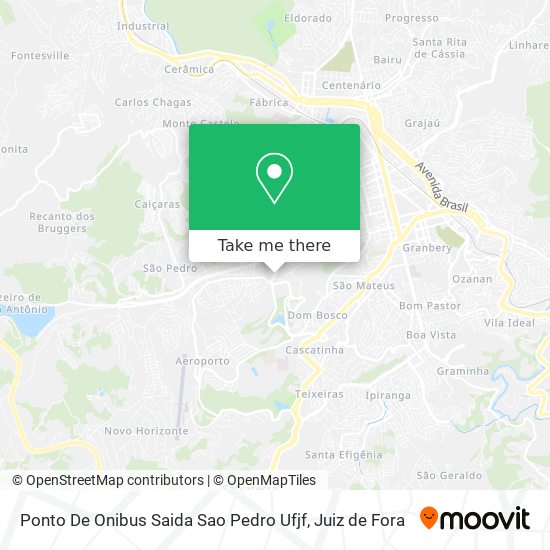 Ponto De Onibus Saida Sao Pedro Ufjf map