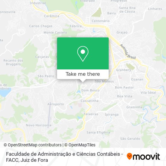 Mapa Faculdade de Administração e Ciências Contábeis - FACC