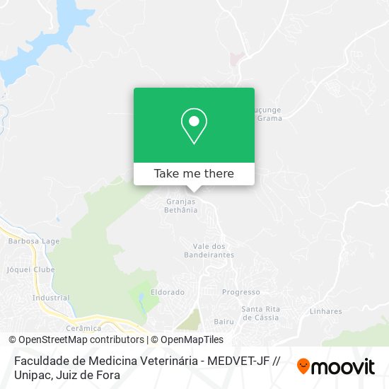 Faculdade de Medicina Veterinária - MEDVET-JF // Unipac map