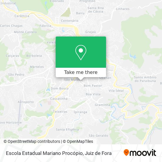 Mapa Escola Estadual Mariano Procópio