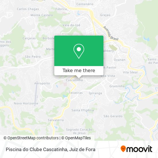 Piscina do Clube Cascatinha map