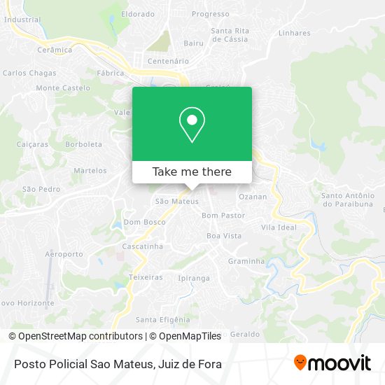 Mapa Posto Policial Sao Mateus