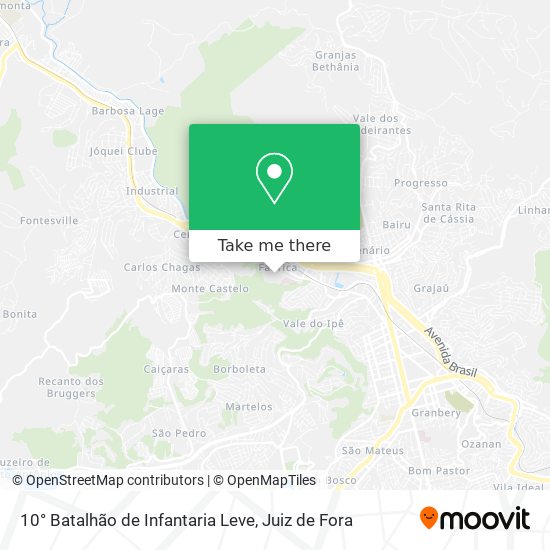 10° Batalhão de Infantaria Leve map