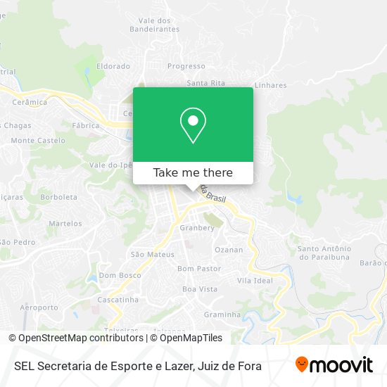 SEL Secretaria de Esporte e Lazer map