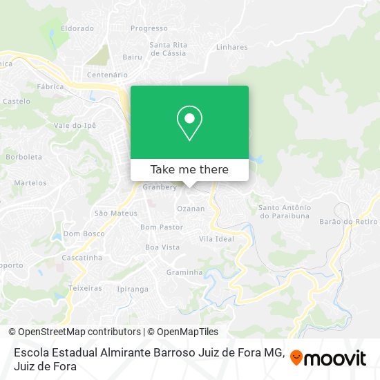 Mapa Escola Estadual Almirante Barroso Juiz de Fora MG