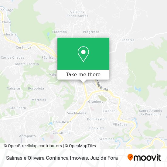 Mapa Salinas e Oliveira Confianca Imoveis