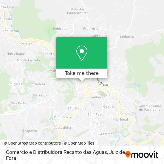 Mapa Comercio e Distribuidora Recanto das Aguas