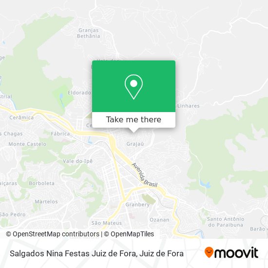 Salgados Nina Festas Juiz de Fora map
