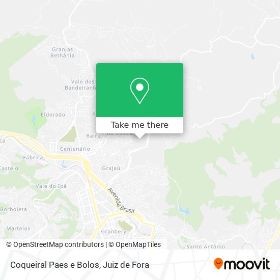 Coqueiral Paes e Bolos map