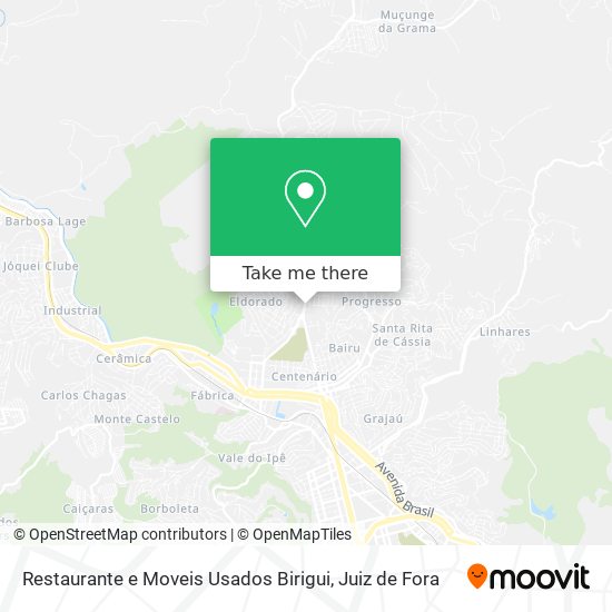 Restaurante e Moveis Usados Birigui map