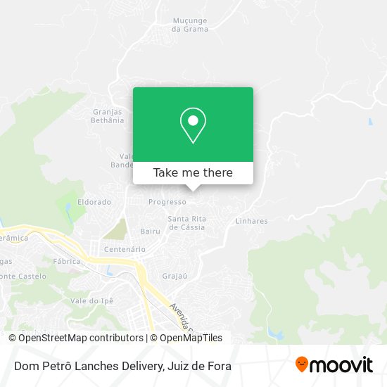 Dom Petrô Lanches Delivery map