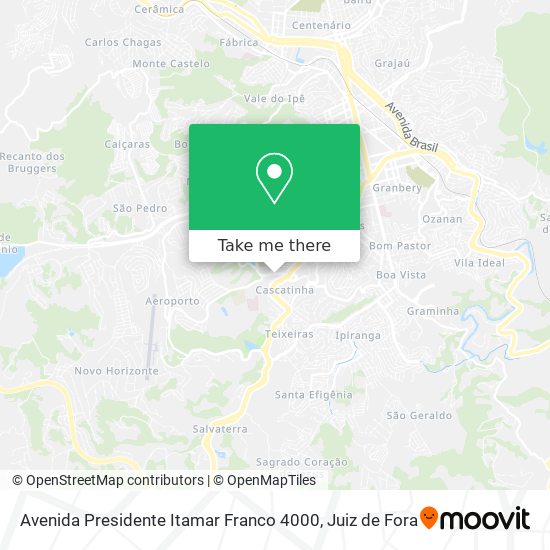 Mapa Avenida Presidente Itamar Franco 4000