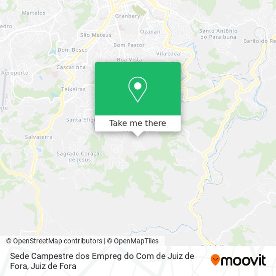 Mapa Sede Campestre dos Empreg do Com de Juiz de Fora