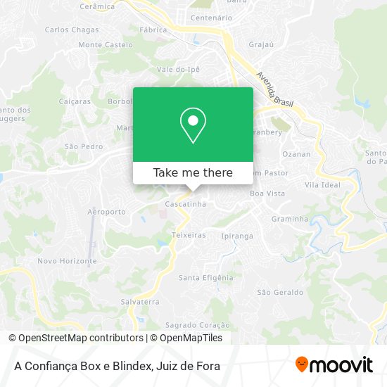 Mapa A Confiança Box e Blindex