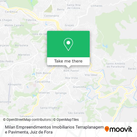 Mapa Milan Empreendimentos Imobiliarios Terraplanagem e Pavimenta