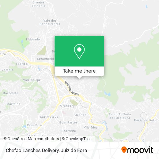 Chefao Lanches Delivery map