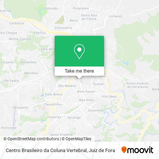 Mapa Centro Brasileiro da Coluna Vertebral