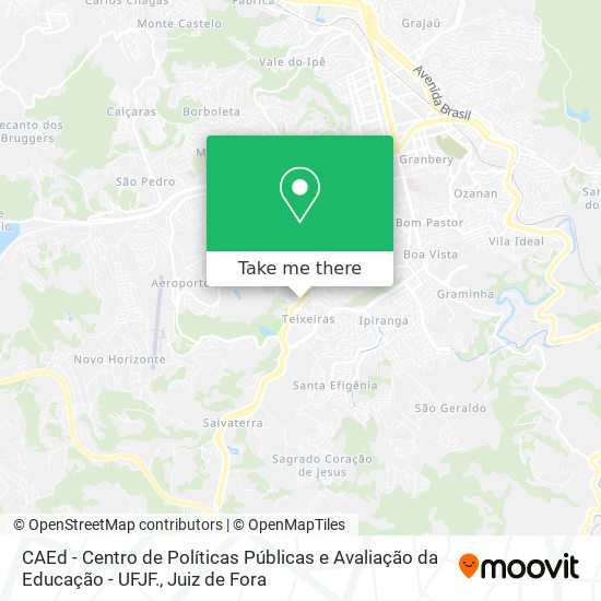 CAEd -  Centro de Políticas Públicas e Avaliação da Educação -  UFJF. map