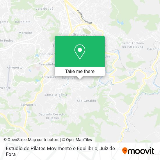 Mapa Estúdio de Pilates Movimento e Equilíbrio