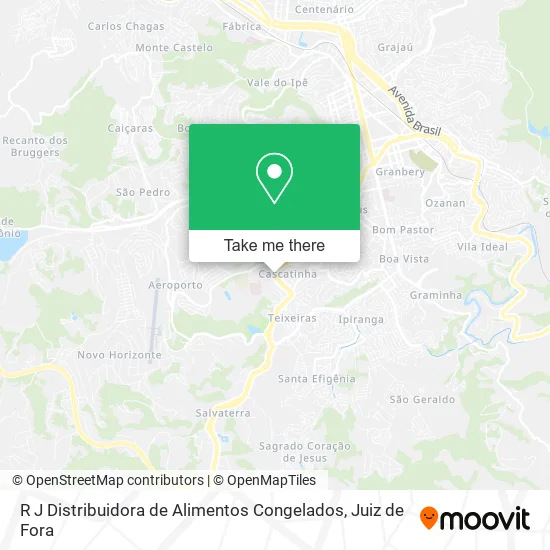 R J Distribuidora de Alimentos Congelados map