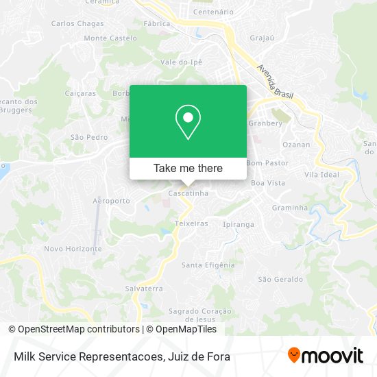 Milk Service Representacoes map
