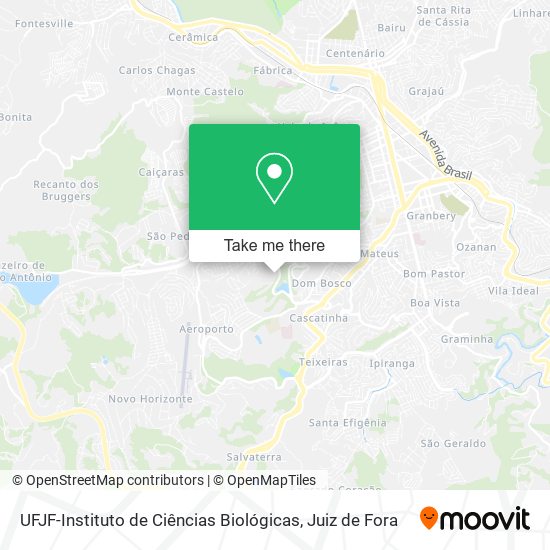 UFJF-Instituto de Ciências Biológicas map