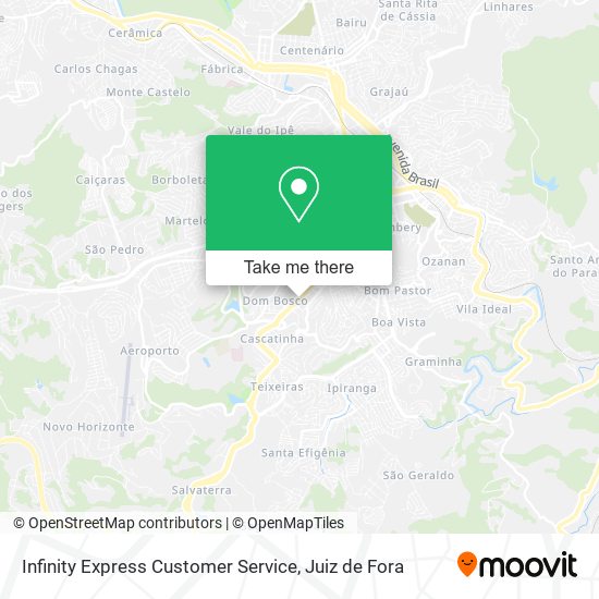 Infinity Express Customer Service map