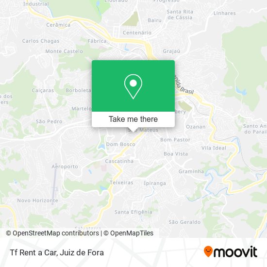 Tf Rent a Car map