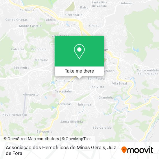 Associação dos Hemofílicos de Minas Gerais map