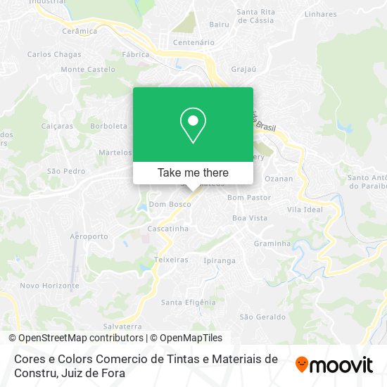 Cores e Colors Comercio de Tintas e Materiais de Constru map