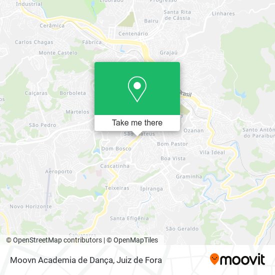 Mapa Moovn Academia de Dança