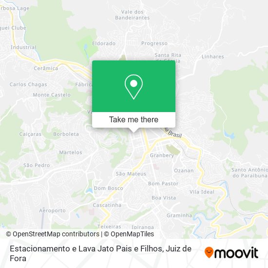 Mapa Estacionamento e Lava Jato Pais e Filhos