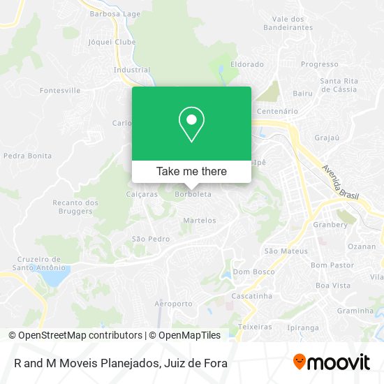 Mapa R and M Moveis Planejados