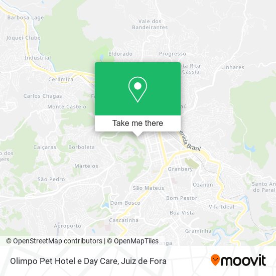 Mapa Olimpo Pet Hotel e Day Care