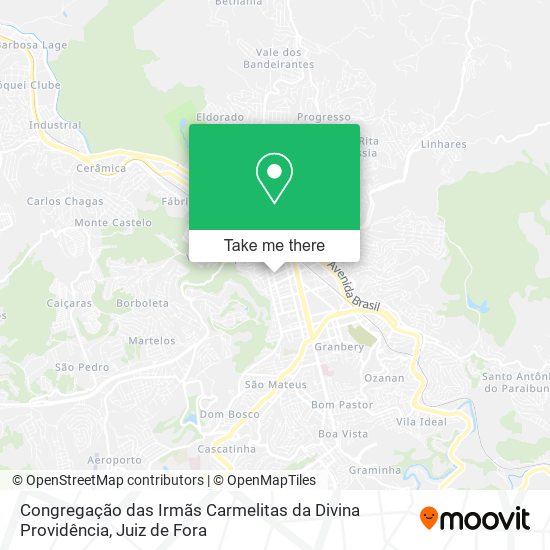 Congregação das Irmãs Carmelitas da Divina Providência map