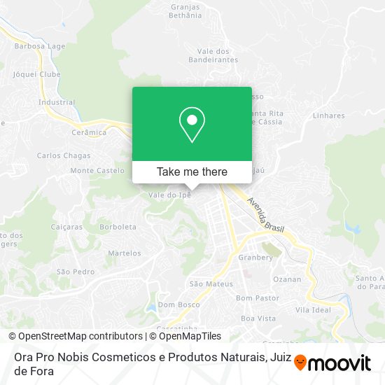 Mapa Ora Pro Nobis Cosmeticos e Produtos Naturais